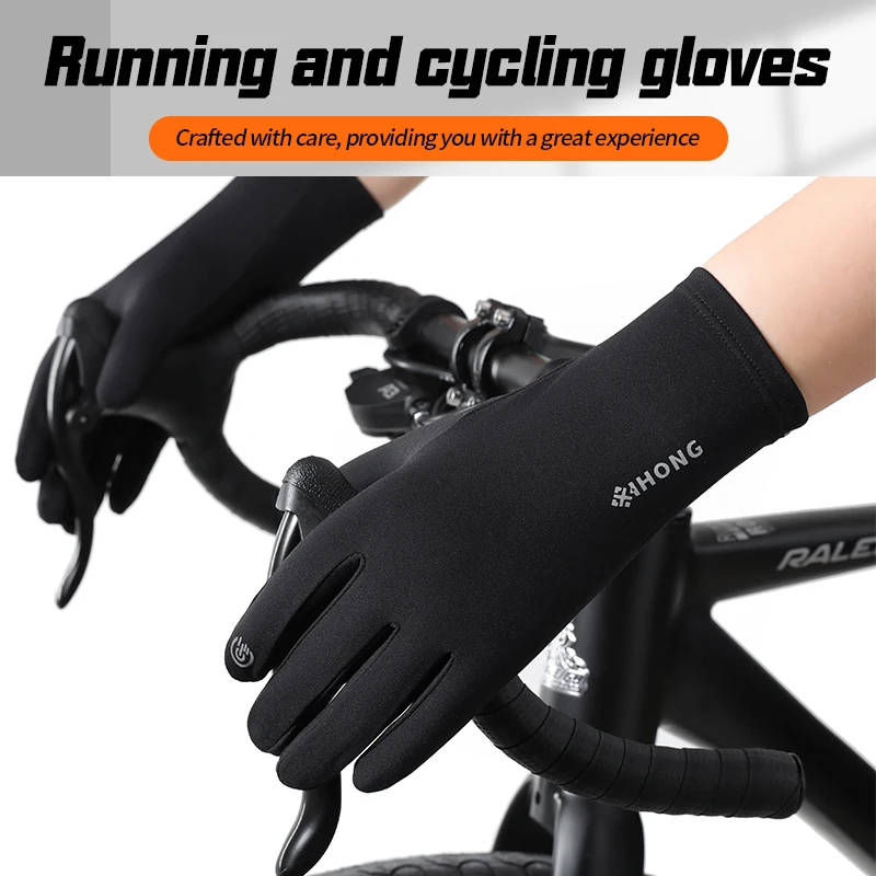 Guanti da ciclismo invernali 5-15 ℃ Guanti da Ciclismo Touchscreen Termici per Bici da Strada e Mountain Bike, Accessori per Uomo