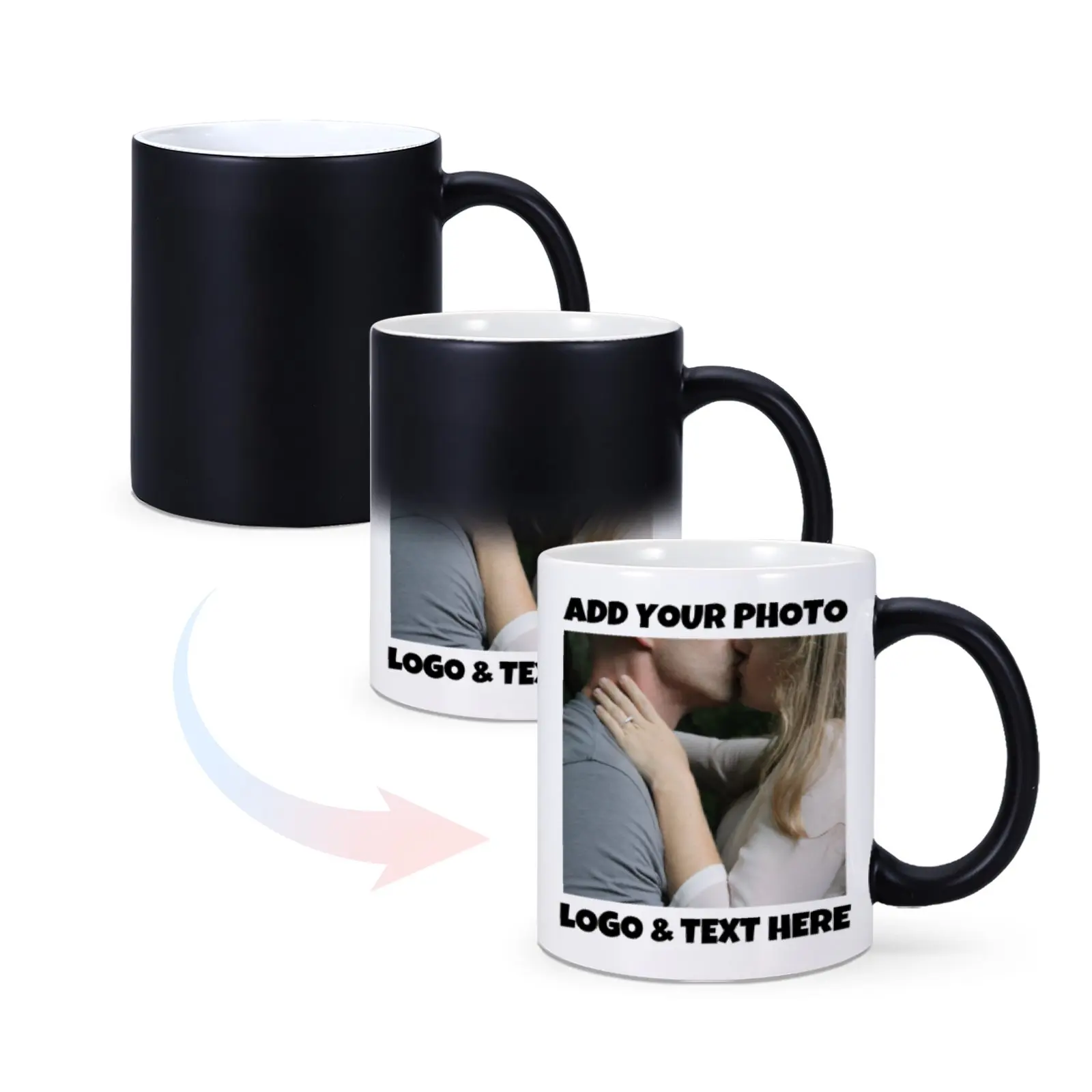 Personalised Magic Mugs Custom Colour Changing Cup Heat Activated Any Image Photo Or Text Printed On Mug Dad Mothers Day Gift