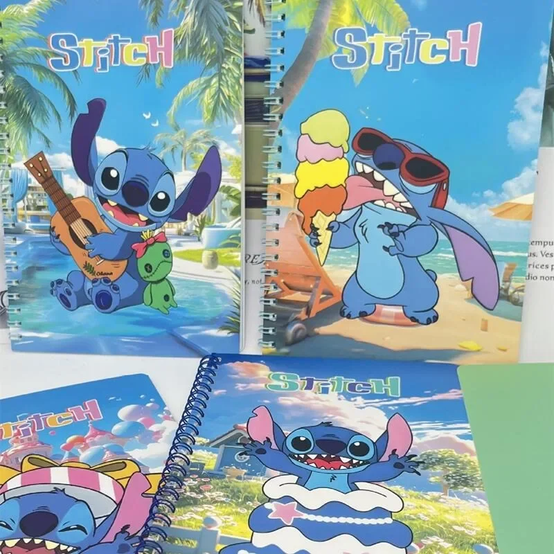 Disney Stitch Notebook Cute Cartoon Anime Students Notepad Kids Diary Fashion Stationery Learning Supplies Kawaii Holiday Gifts