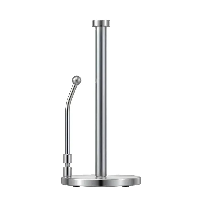 Stainless Steel Paper Towel Holder Household Roll Paper Holder Kitchen Restaurant Roll Paper Holder Single Column Vertical Shelf