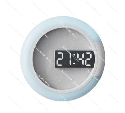 

Cross-border Explosion LED Mirror Hollow Wall Clock Multifunctional Creative Clock Household Creative Thermometer Digital Noise