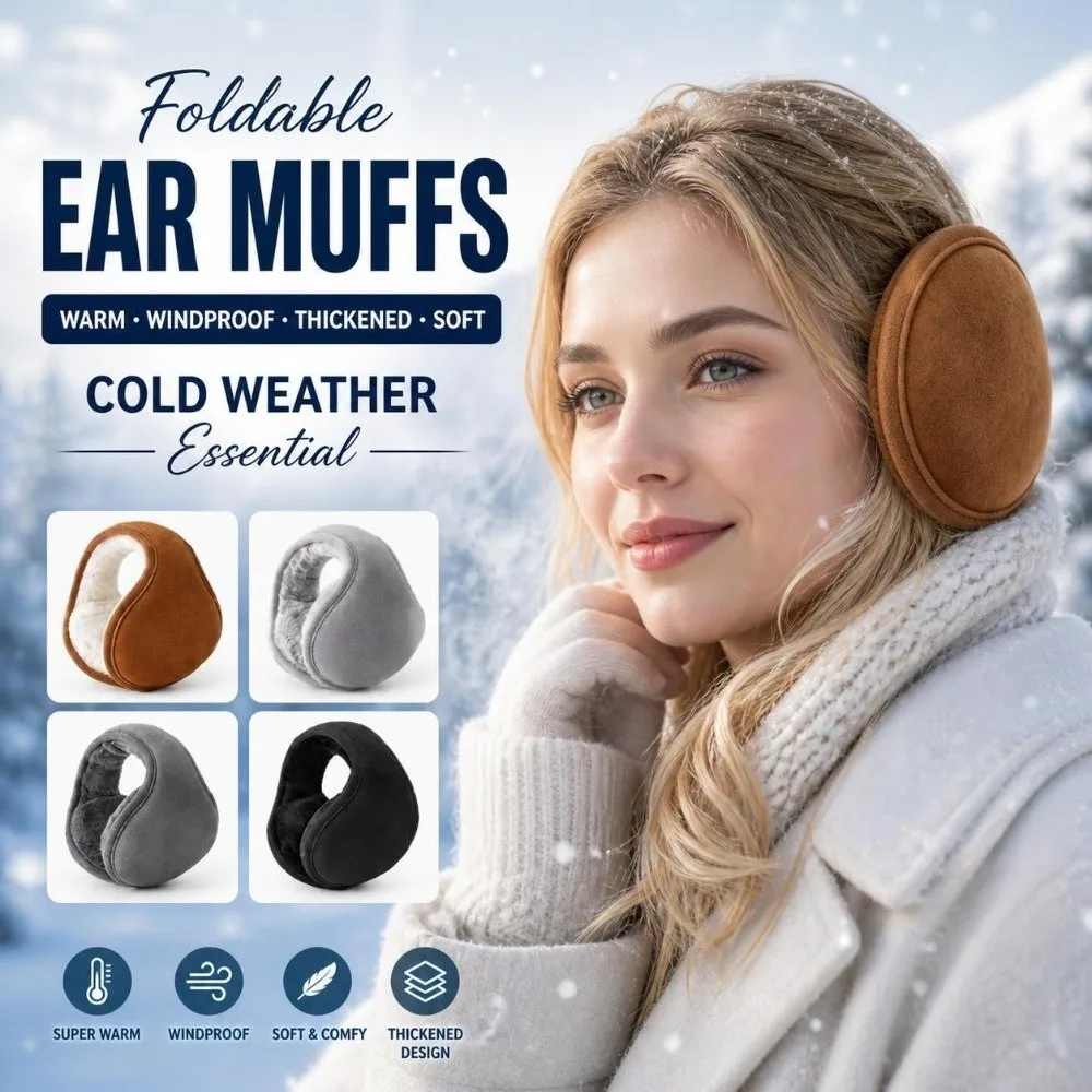 New Thicken Padding Warm Fur Earmuffs Warm Windproof Velvet Ear Muffs Soft Cozy Thicken Ear Covers Men Women