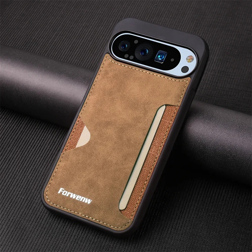 Handyhülle für Google Pixel 10 Pro XL Handyhülle Retro Leder Kartenhalter Brieftaschenhülle für Google Pixel 10 Pro 9A 9 Pro XL