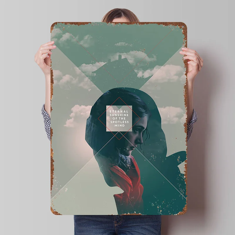 Eternal Sunshine of the Spotless Mind Blechposter, personalisierte Retro-Wandkunst, Vintage-Metallschilder für Zimmer, Gamer-Dekoration, Gaming