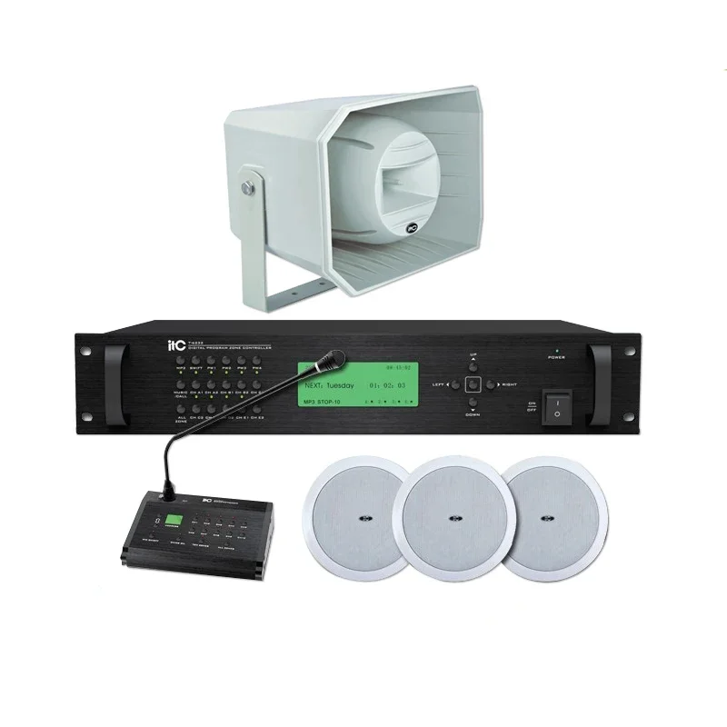 ITC Pa System 8 10 Zone Paging system Selector and Speaker Selector, music channel plus paging/EMC channel system