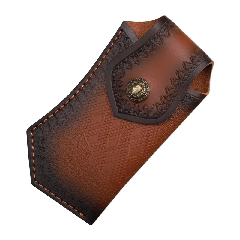 Imagem -06 - Leather Folding Blade Knife Case Portátil Scabbard Tool Camping Acessórios Tamanho Grande 17cm pu