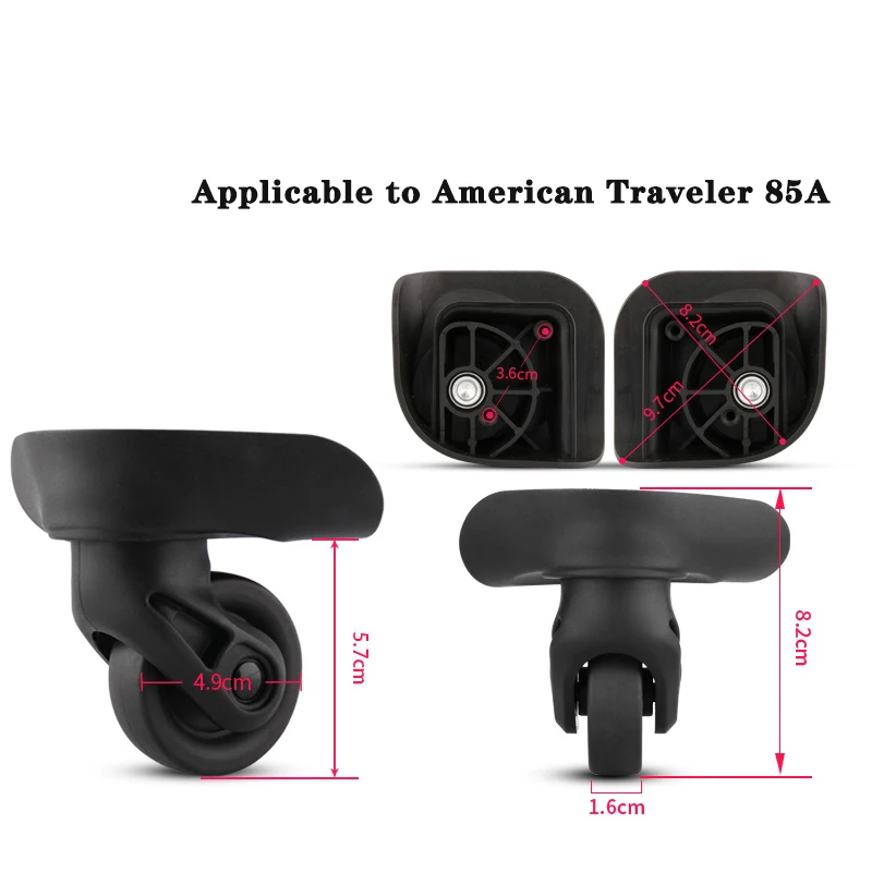 Imagem -02 - Universal Roda Polia Adequado para o Viajante Americano Trolley Case 85a Bagagem Acessórios Jx9054