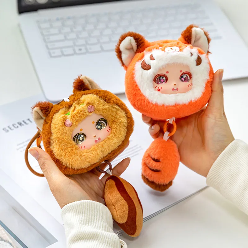 

19cm Cute Animals Vinyl Face Plush Toys Animal Toys Rabbit Squirrel Tiger Leopard Bag Pendant Birthday Gift Kids Girl Keychain