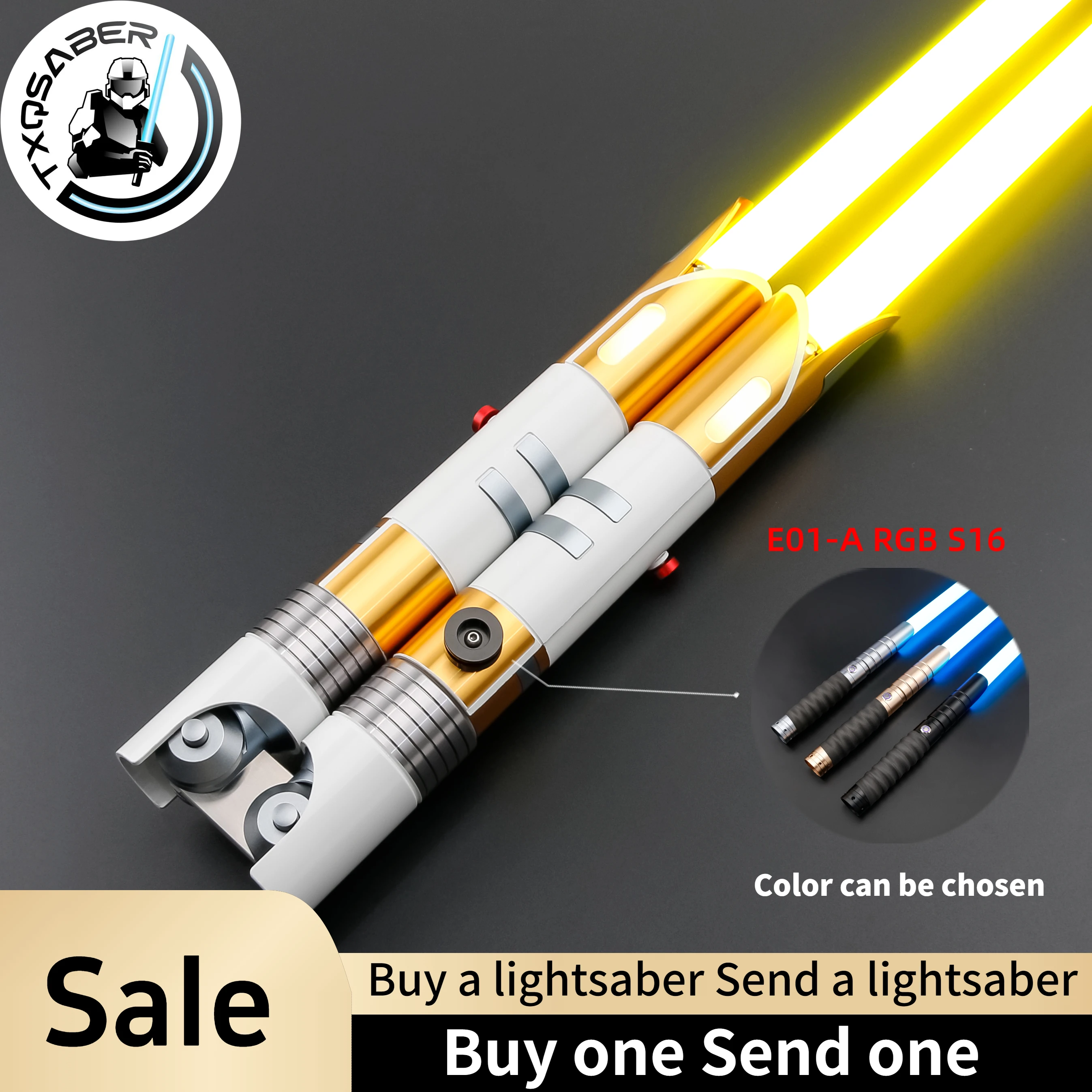 TXQSABER Lightsaber Temple Guard Neo Pixel SDRGB Light sword Smooth Swing FOC Metal Handle Light Sword for Adult Cosplay Toys