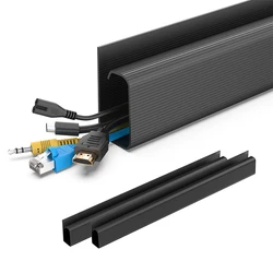 2 pcs Cable Management Under Desk Kit - Under Desk Cable Management Cord Cover, Cable Hider Cord Management Under Desk Cable