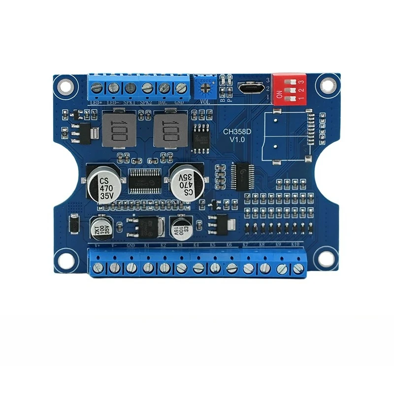 Voice module playback board Industrial grade high and low level trigger 24V high power one-to-one MP3 playback CH358