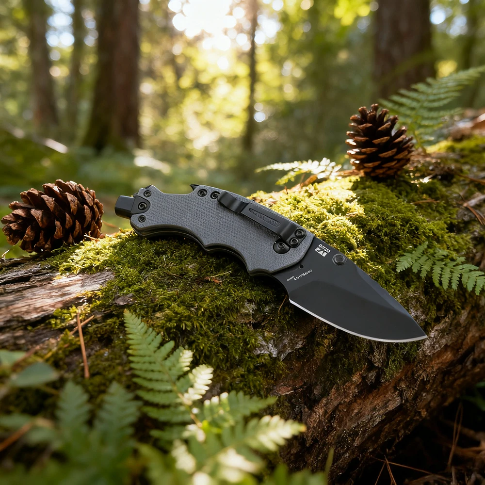 

8720 8Cr13Mov Blade Wilderness Охота Выживание Складной нож для самообороны EDC Открытый Кемпинг Рыбалка Тактический карманный нож