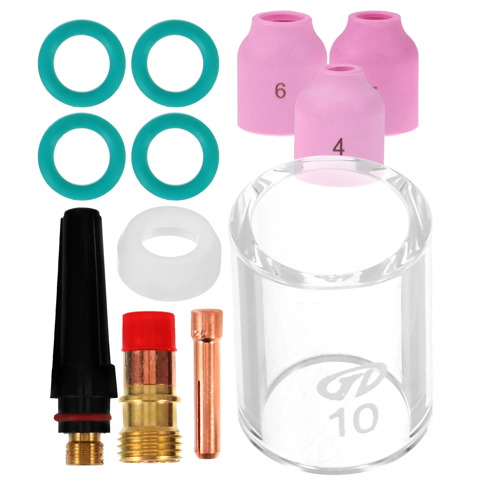 

1 set 1 Set Accessories Kit For Arc Welding Torch Stainless Steel Tig Cup Welding Screens Wire Mesh Diffuser For Nozzle Cup