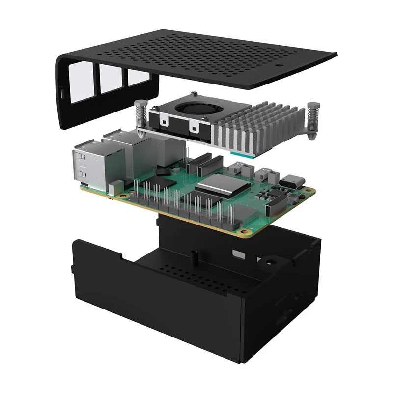 For Raspberry Pi 5 Case Aluminum Case For Raspberry Pi 5 Motherboard Case Protective Cover Strap Accessories