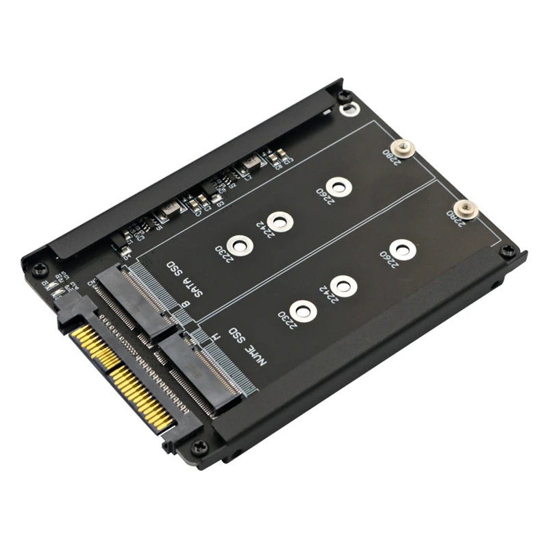 2 In 1 M.2 NVME SSD And B Key/B&M Key SSD To SFF-8639 U.2 With Frame Bracket - Retain MSATA SSD As 7Mm 2.5In SATA Drive