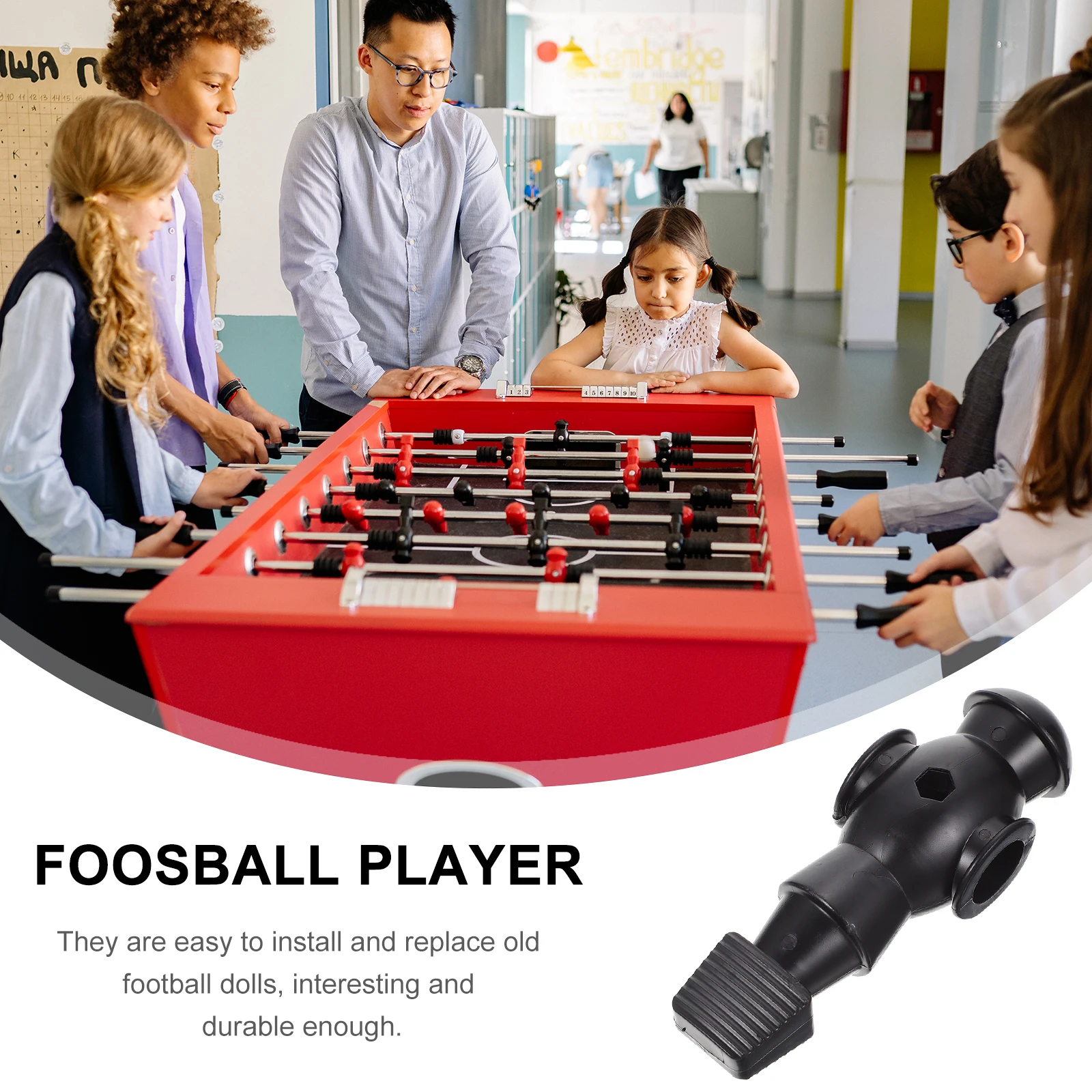 

4pcs Table Player Resin Replacement Foosball Men Durable Table Football Accessory Football Machine Supplies Soccer