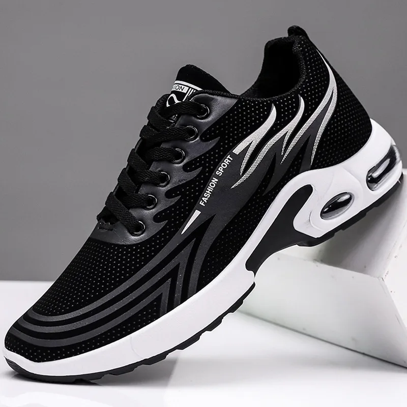 Men Sports Shoes 2025 Spring New Men Paltform Air Cushion Casual Shoes Fashion Casual Sneakers Men Mesh Breathable Men Sneakers