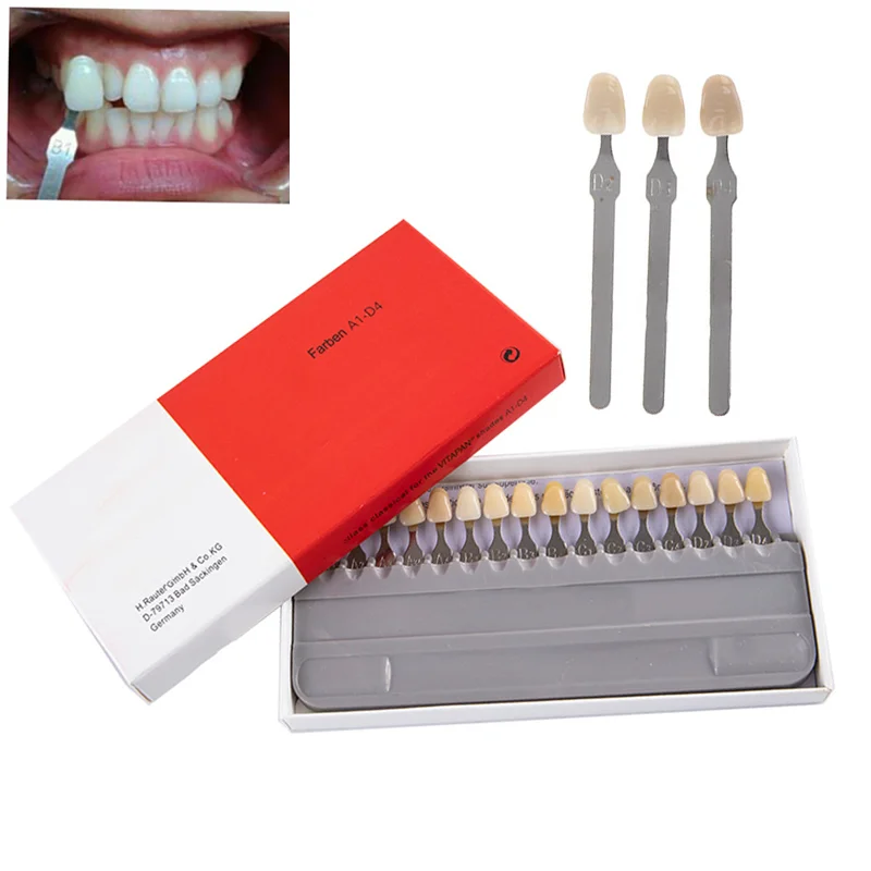 

16 Colors Teeth Shade Guide Classical Dentistry Equipment Teeth Whiting Porcelain Tooth Model Colorimetric Plate Dentist Tools