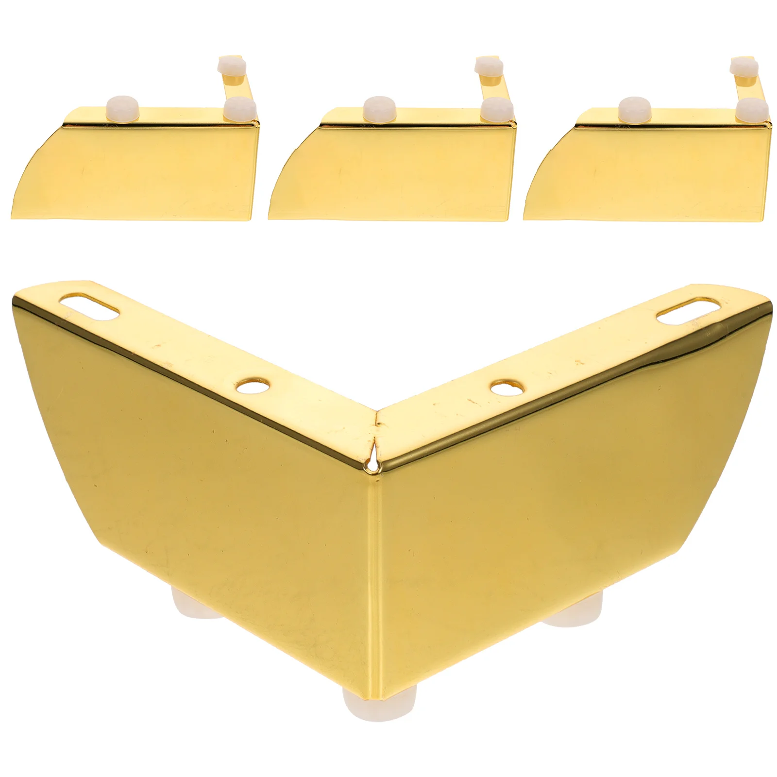

4 Pcs Heavy Duty Iron Furniture Legs Metal Short Table Support Feet for Sofa Dresser Cabinet Wardrobe Replacement Hardware