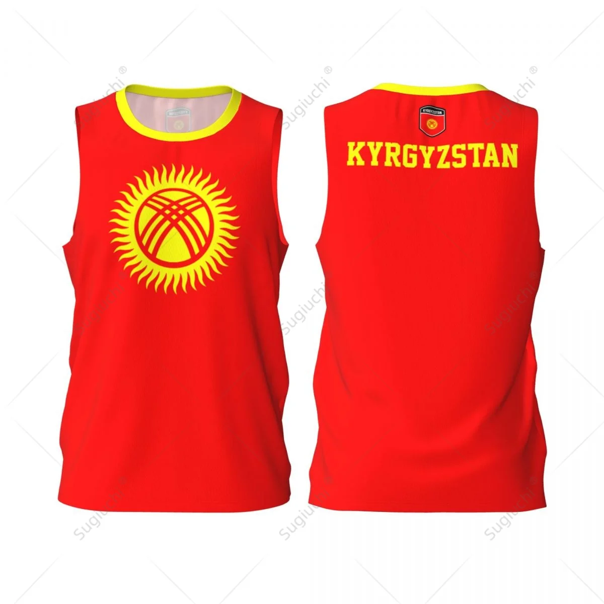 Kyrgyzstan Flag Men Basketball Sports Running Fitness Multifunction Sleeveless tshirt Exclusive Custom Name Nunber