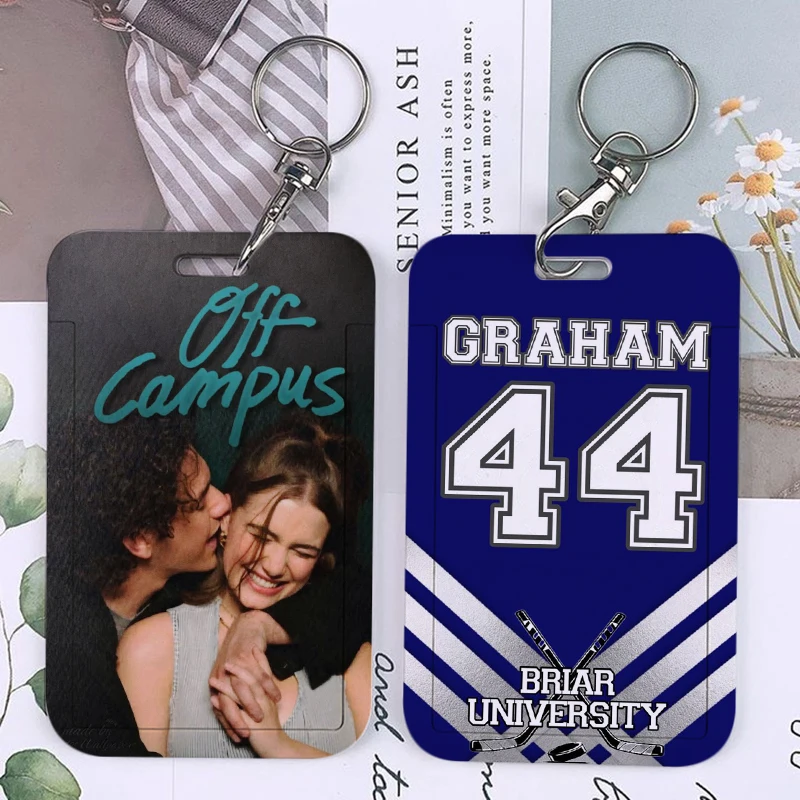 Off Campus Keychain Card Holder Keychains Holders Bank Bus ID Credit Cards Key Ring Chains