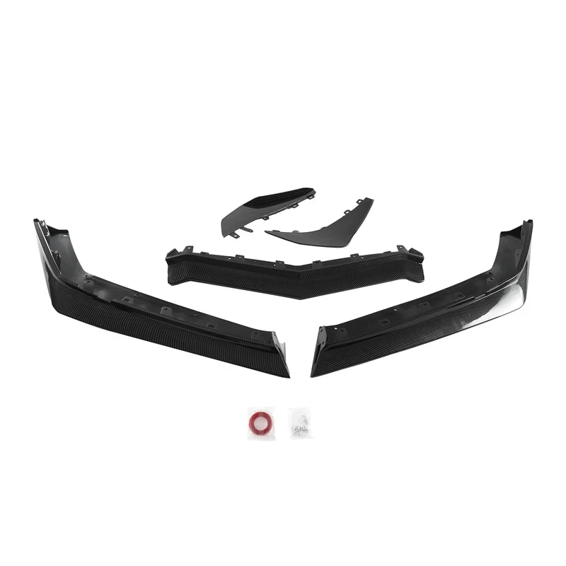 Factory 5 PCS Car Front Bumper Lip &Canards C8 Z06 2020-2024 Body Kits Spoiler Auto Accessories