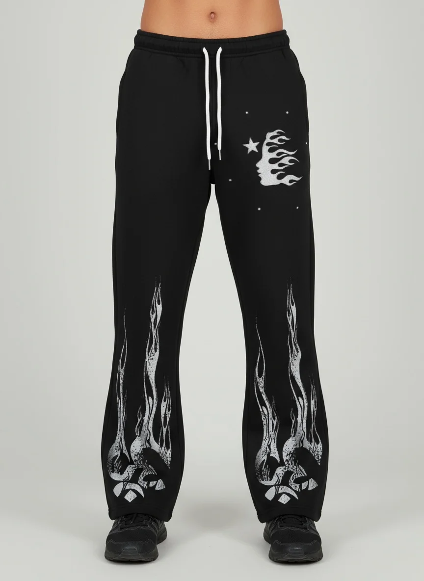 

New autumn collection of washed and aged hoodies from European and American streetwear brands, black trousers for men