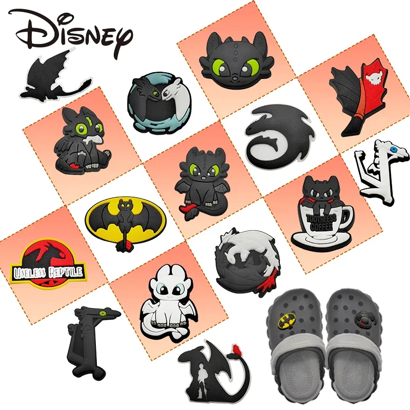 Cartoon Dragon 1-16pcs Toothless Shoe Charms PVC Accessories Sandal Buckle DIY Bracelet Kids Party Gifts