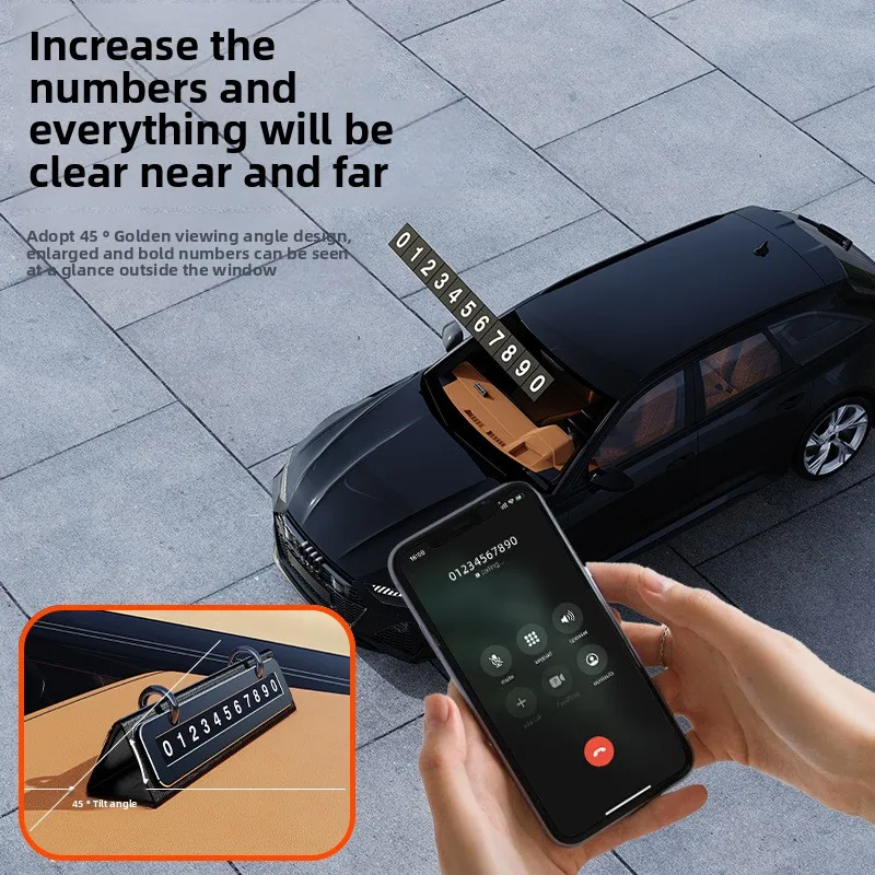 علامة وقوف السيارات المؤقتة الجديدة التقويم الإبداعي لوحة ترخيص متحركة أجندة مكتبية /رزنامة مكتبية زخرفة رقم اللوحة #2