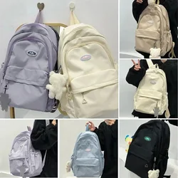 EZONE Large Capacity Backpack Shoulder Bag Bookbags Nylon Travel Knapsacks Kawaii Candy Color Student Daily Zipper Schoolbags