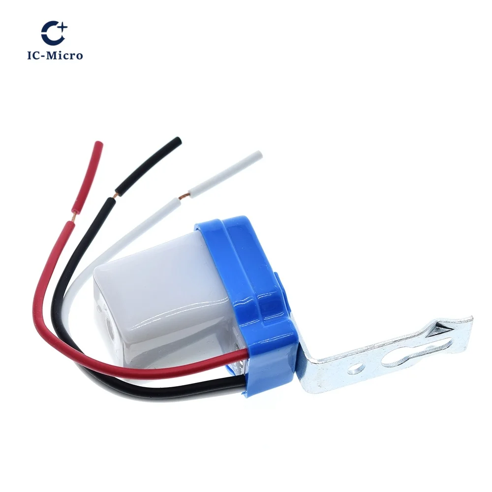Interruptor automático de luz de rua com fotocélula, liga/desliga, dc ac 220v 50-60hz 10a, controle fotográfico, interruptor com sensor
