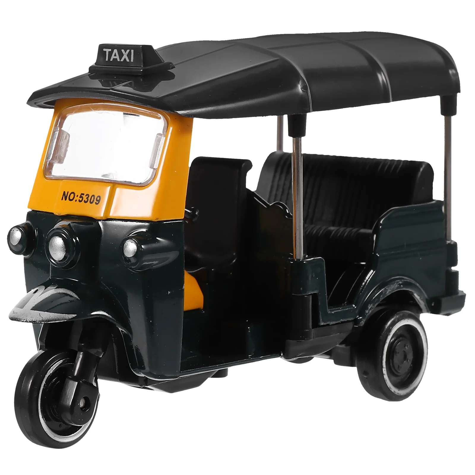 

Alloy Thai Tricycle Retro Model Car Cake Ornaments Display Box (Thai Dark Green) Decoration Dollhouse Desktop Statue for