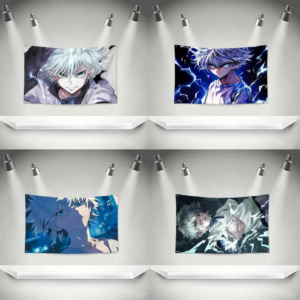 Killua Zoldyck Flag Suitable For Party Club Outdoor Interior Wall Decoration Banner Fans Gift