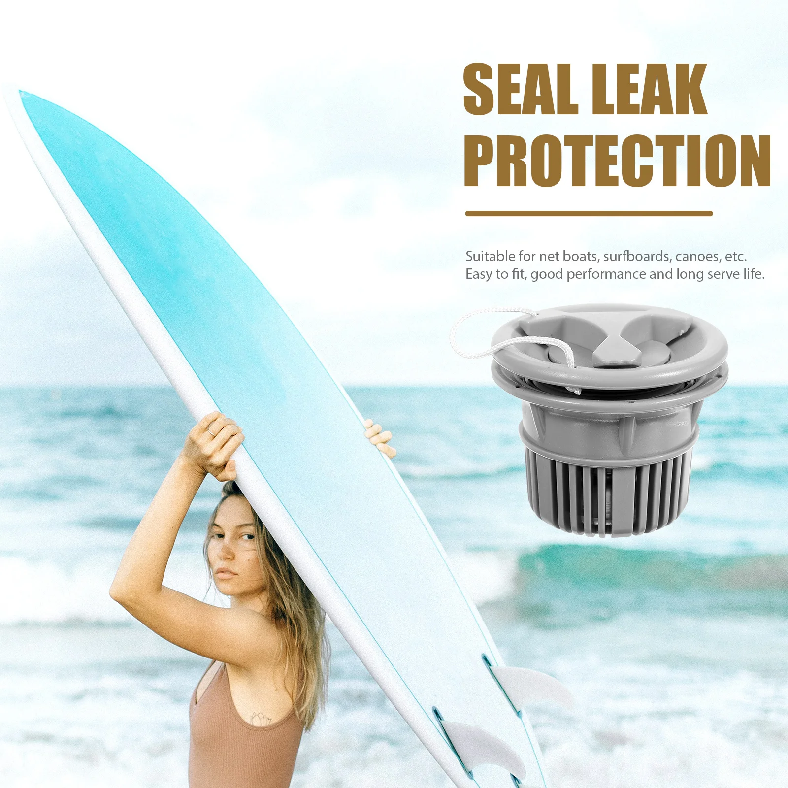 

6 Holes Canoe Air Adapter Inflatable Boat Air Nozzle Leak Protection Long Service Life Inflatable Boat Adapter