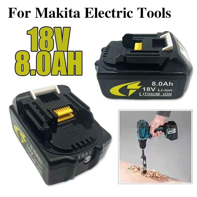 

Для Makita 18 В 8,0 Ач аккумулятор bl1830 bl1860 bl1850B аккумуляторы для инструментов, совместимые с беспроводной шлифовальной машиной Makita 18 В