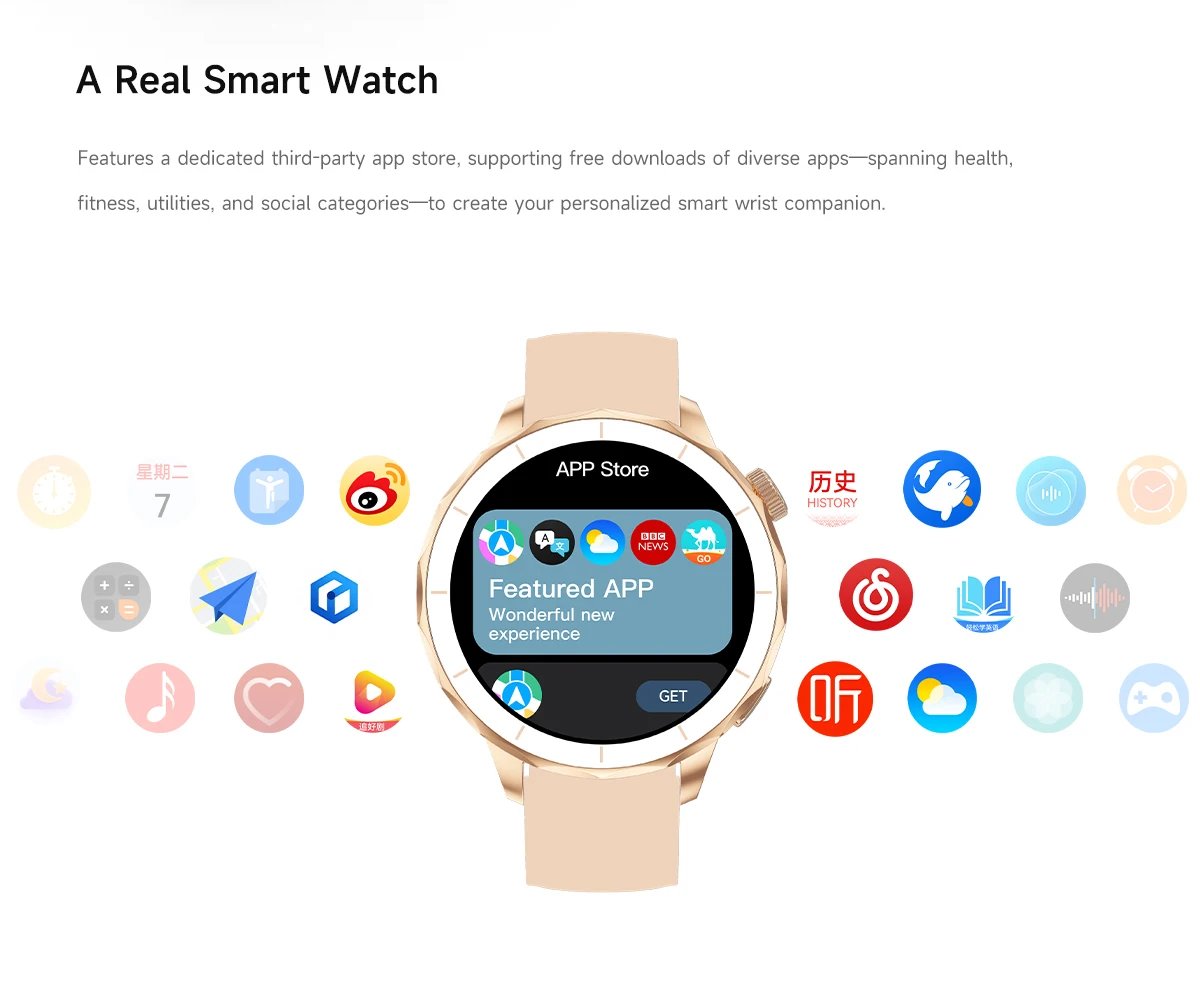 VWAR Watch X2 Mini Women Smartwatch لـ OPPO HD AMOLED 4GB مشغل الذاكرة بلوتوث شبكة تقاسم APP Store ChatGPT ساعة ذكية