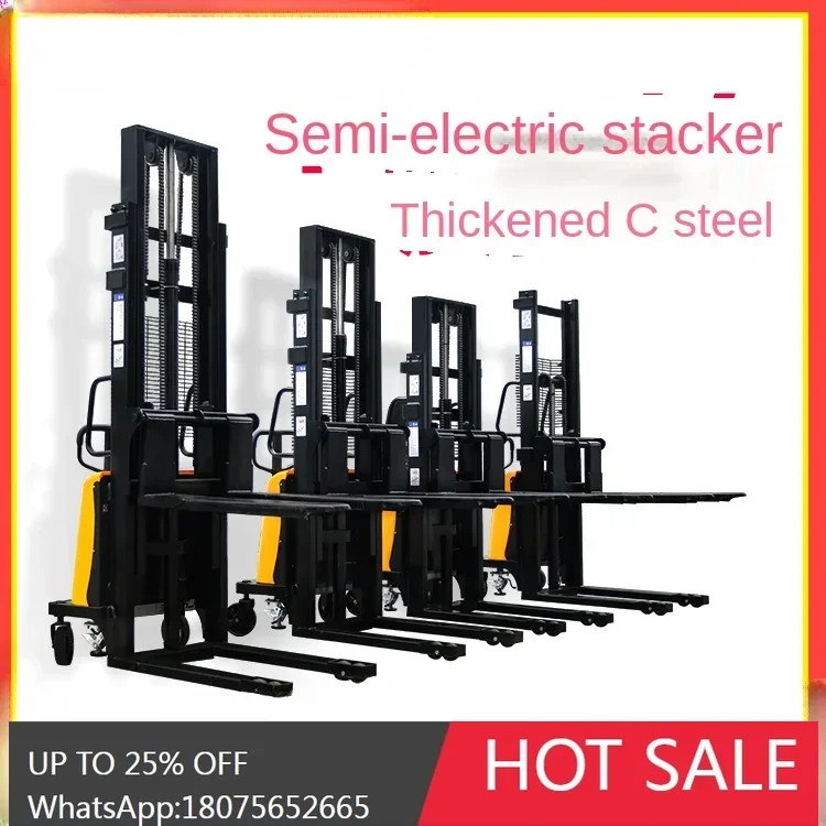 MJY stack high fork lift automatic hydraulic lift truck