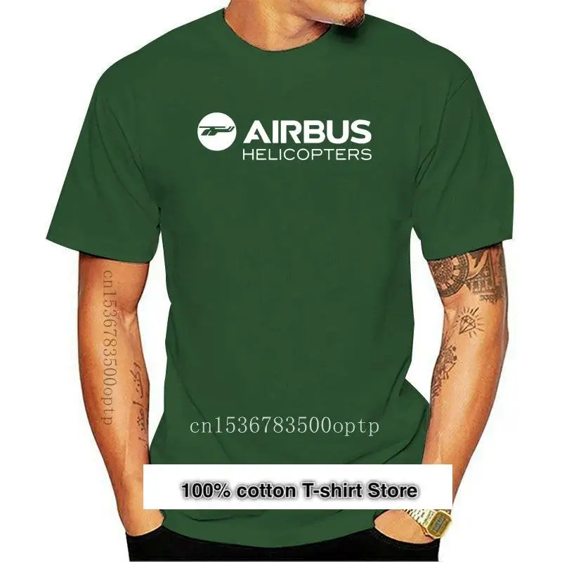 Camiseta blanca y negra de helicópteros Airbus, nueva