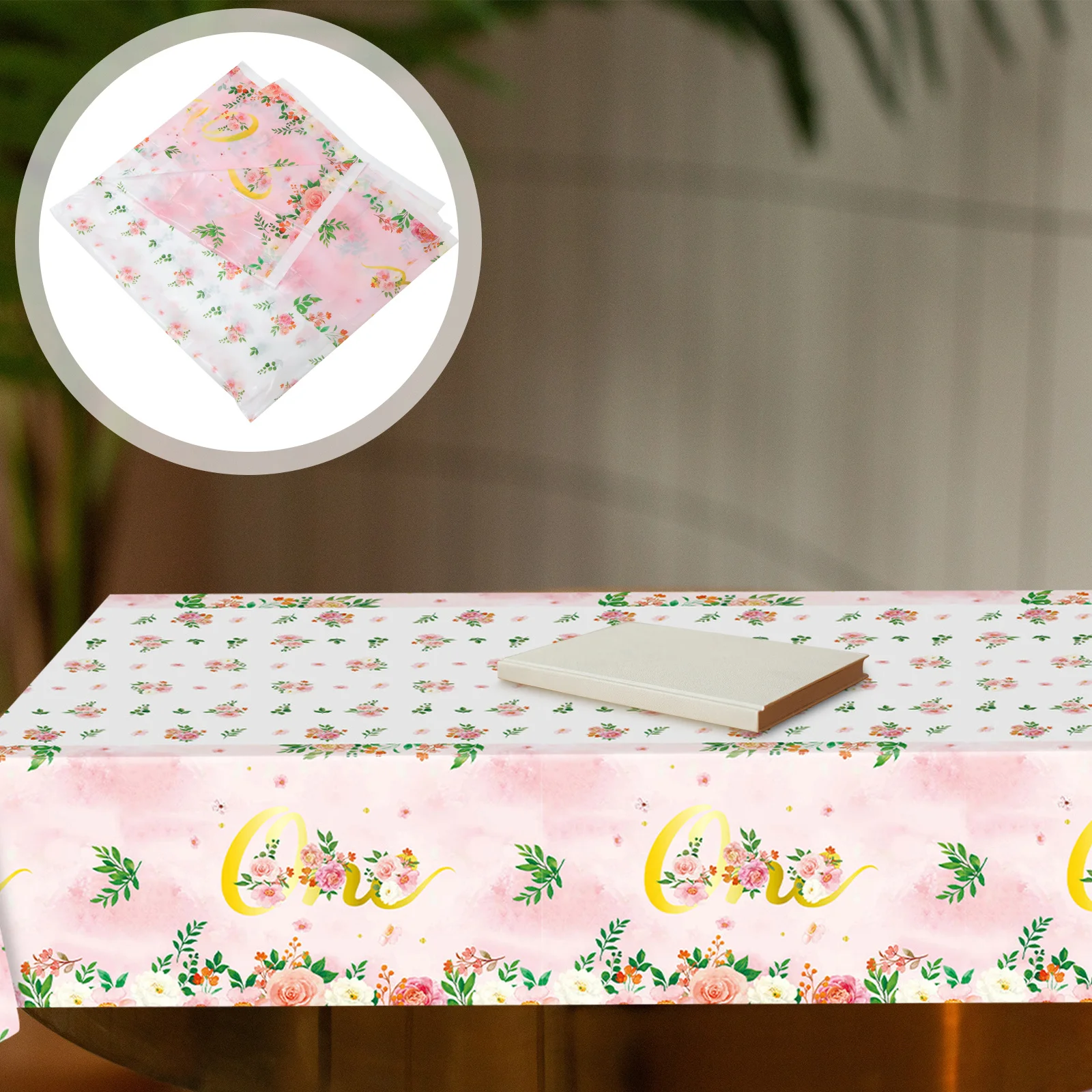 

3Pcs 1St Birthday Tablecloth Toddler Birthday Party Decorations Reusable Tear-Resistant Plastic Table Cover Kids Party Supplies