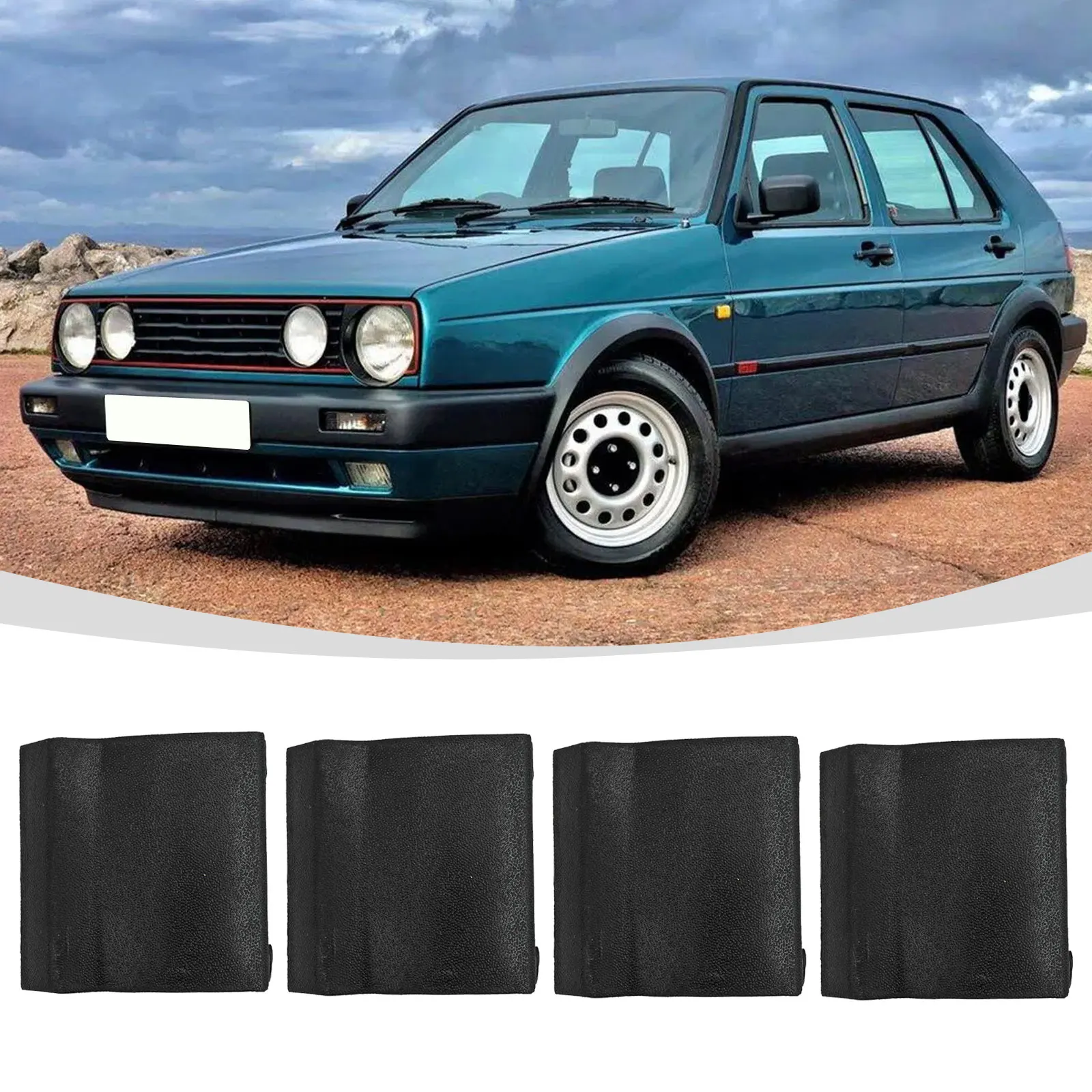4 Pieces Sill Side Skirt Jacking Point Cover Cap for Golf For Mk2 For Jetta For Mk2 For GTI Vehicle Side Skirt Replacement Parts