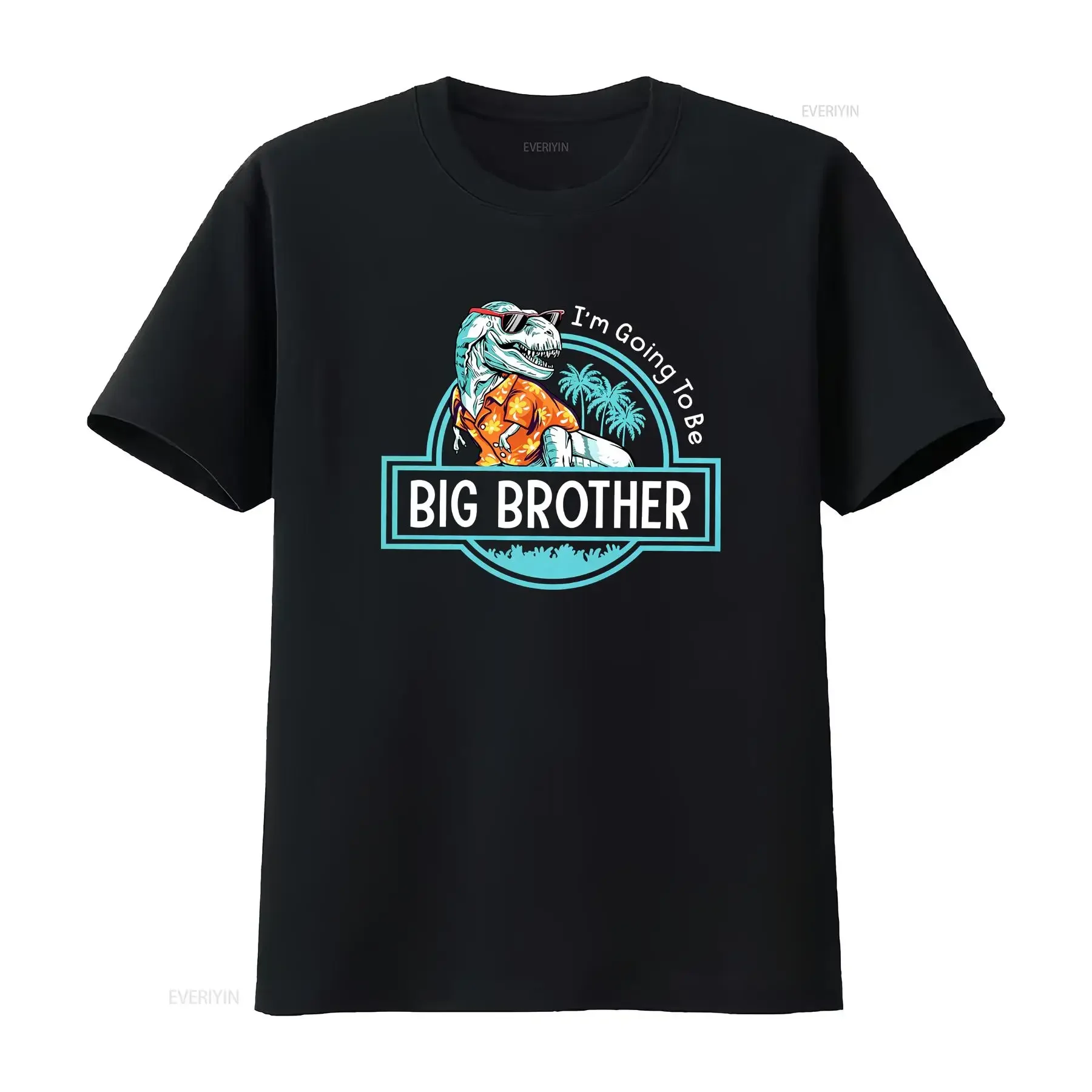 Personalised im going to be a big brother T Shirt Dinosaur bro pregnancy reveal sibling new baby announcement vintage Washed
