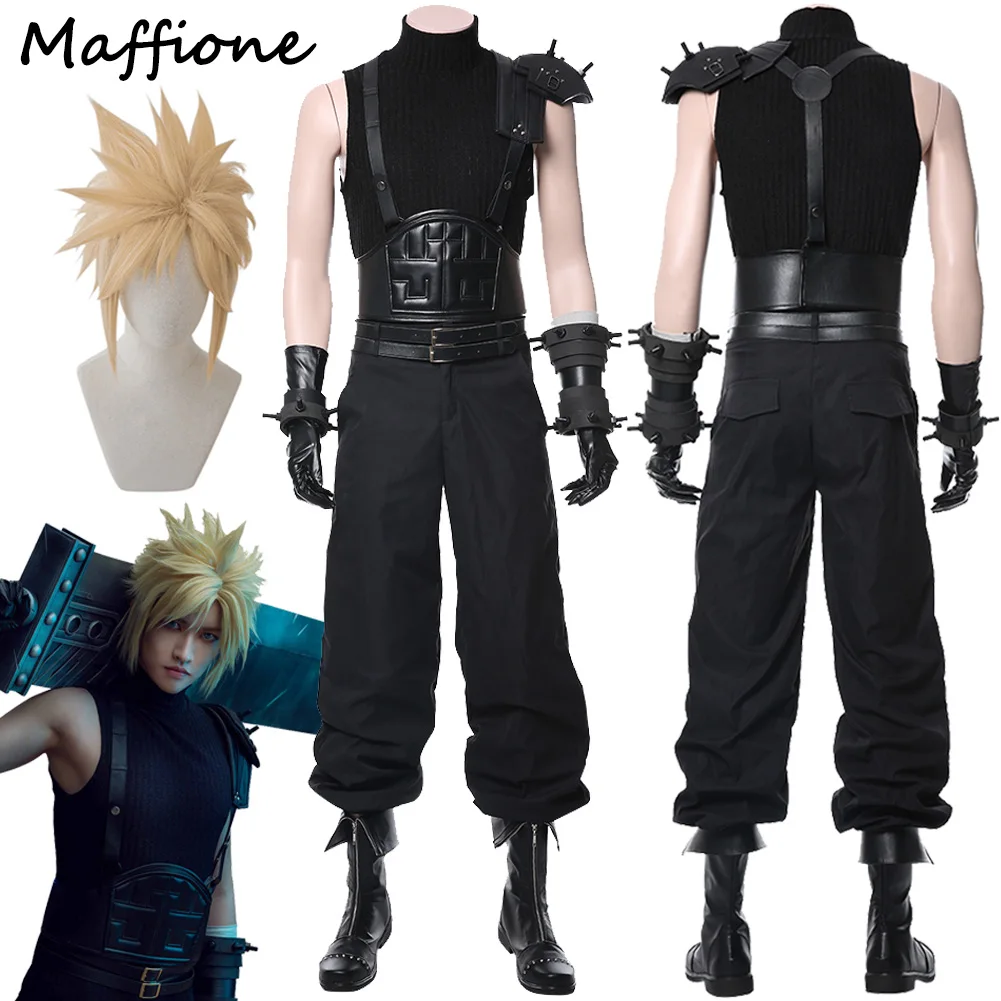 

Final Cospaly Fantasy VII 7 Cosplay Cloud Strife Cosplay Costume Outfit Uniform Full Set Clothing Men Halloween Party Suits