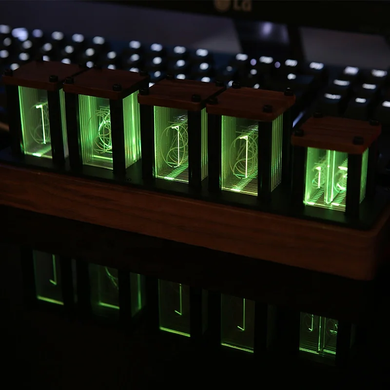 New design RGB electronic light-emitting LED tube light digital table decorative clock