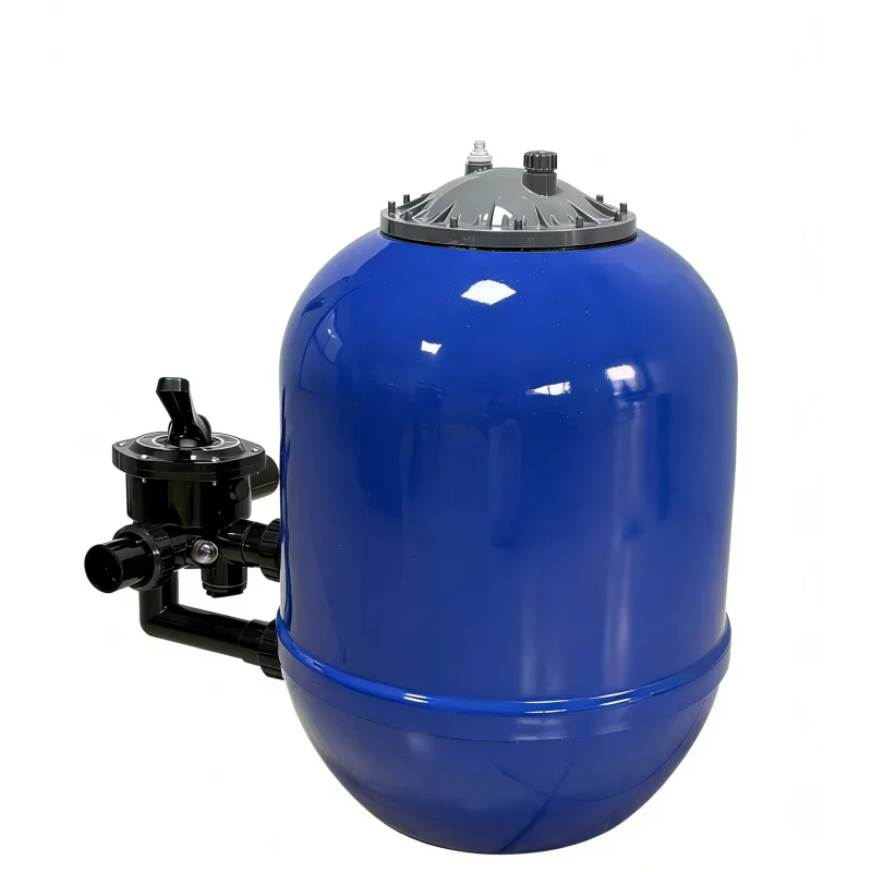 

Pool Sand Filter 1200mm 48 Inch Side Mount 56m³/h Flow Rate 850kg Sand Capacity Fiberglass Laminated