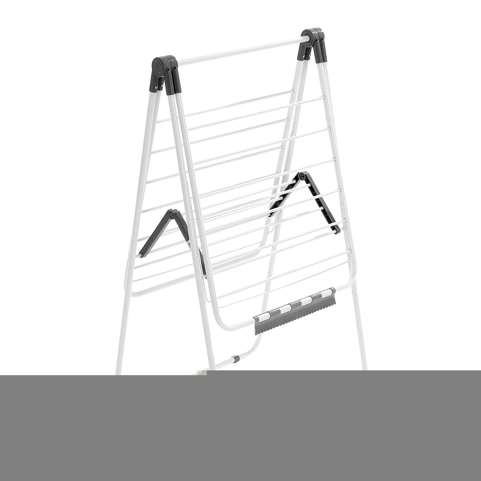

Clothes Drying Rack, 2-Tier Foldable Laundry Dryer Rack with Sock Clips & 21 Drying Rods, Metal Height Adjustable Drying Rack