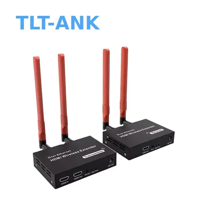 300M Wireless HDMI KVM Extender Video Transmitter Receiver 1 to 8 Splitter Screen Share for Camera PC to TV Monitor