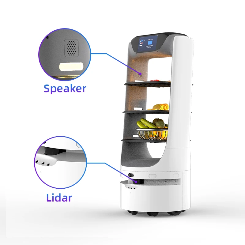 Smart Fast Food Trailer Autonomous Robots for Food Best Price Food Delivery Robot for Hotel Restaurant and Hotel waiter robot