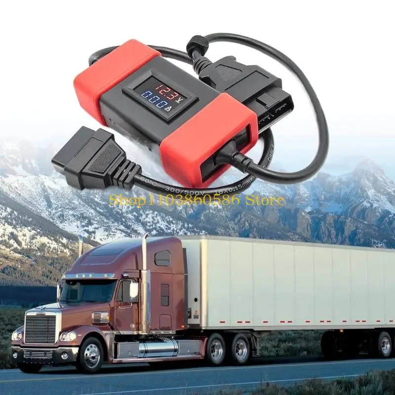 242A Heavy Duty Truck Diesels Adapter Cable Multifunctional OBD Scanner Compatible for X431 LaunchTruck Converters 12V to 24V