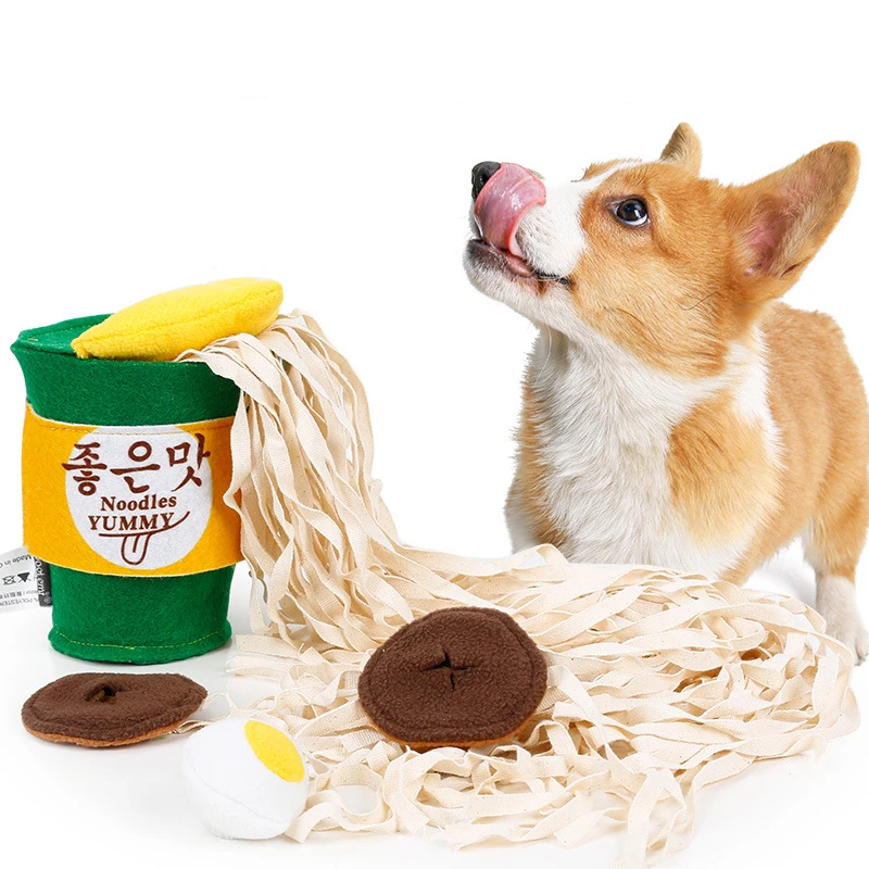 Interactive Noodle Cup Design for Dog's Sniffing, Snuffle Toy, Soft Pet Nose Work Smell Snuffle Toy, Training Feeding Molar Dog