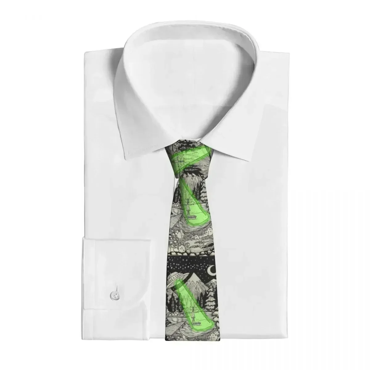 Men's Tie Dark Planet Neck s Space Alien Doodle Classic Elegant Collar  Design Daily Wear High Quality Necktie Accessories